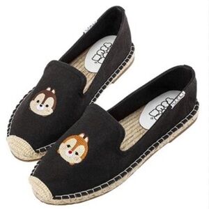 Disney Tsum Tsum Grace Gift Chip & Dale Espadrille Flats Shoes Womens Sz 6 (1.5)